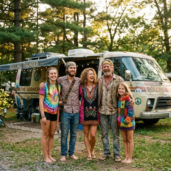 Who plays the Gornicke family in RV