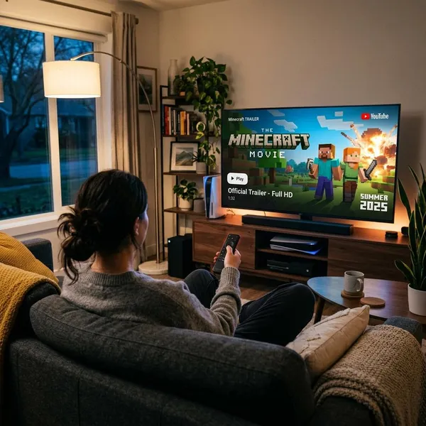 Which Minecraft details appear in the trailer
